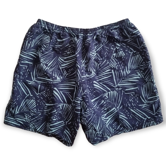 PATAGONIA Blue Teal Palm Nylon Baggies Shorts - Men's 6.5" Inseam XLarge - Picture 3 of 11